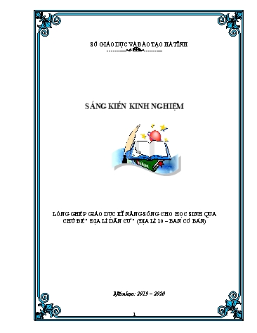 Sáng kiến kinh nghiệm Lồng ghép giáo dục kĩ năng sống cho học sinh qua chủ đề Địa lí dân cư (Địa lí 10 – Ban cơ bản)