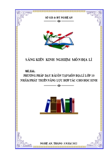 Sáng kiến kinh nghiệm Phương pháp dạy bài ôn tập môn Địa lí lớp 10 nhằm phát triển năng lực hợp tác cho học sinh