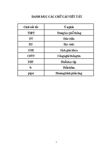 Sáng kiến kinh nghiệm Tích hợp kiến thức liên môn vào giảng dạy “Tiết 69 - Bài 45 Lưu huỳnh đioxit” môn Hóa học lớp 10 – Ban nâng cao