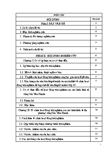 Sáng kiến kinh nghiệm Từ trải nghiệm các mô hình kinh tế địa phương vùng bắc Yên Thành để rèn luyện kĩ năng làm văn thuyết minh lớp 10